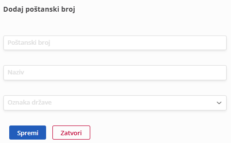 spremanje podataka o HR poštanskom broju DocDoc.C
